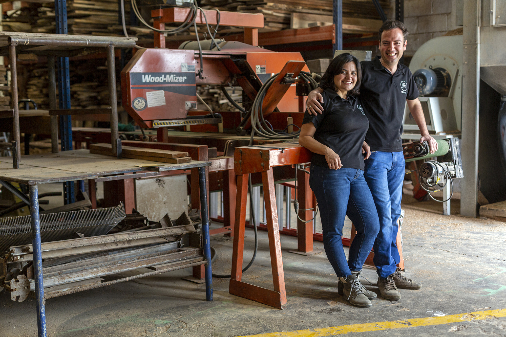 2117 Couple Standing In Factory Bpeace Labrica Copyright Stuart Freedman