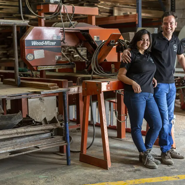 2117 Couple Standing In Factory Bpeace Labrica Copyright Stuart Freedman