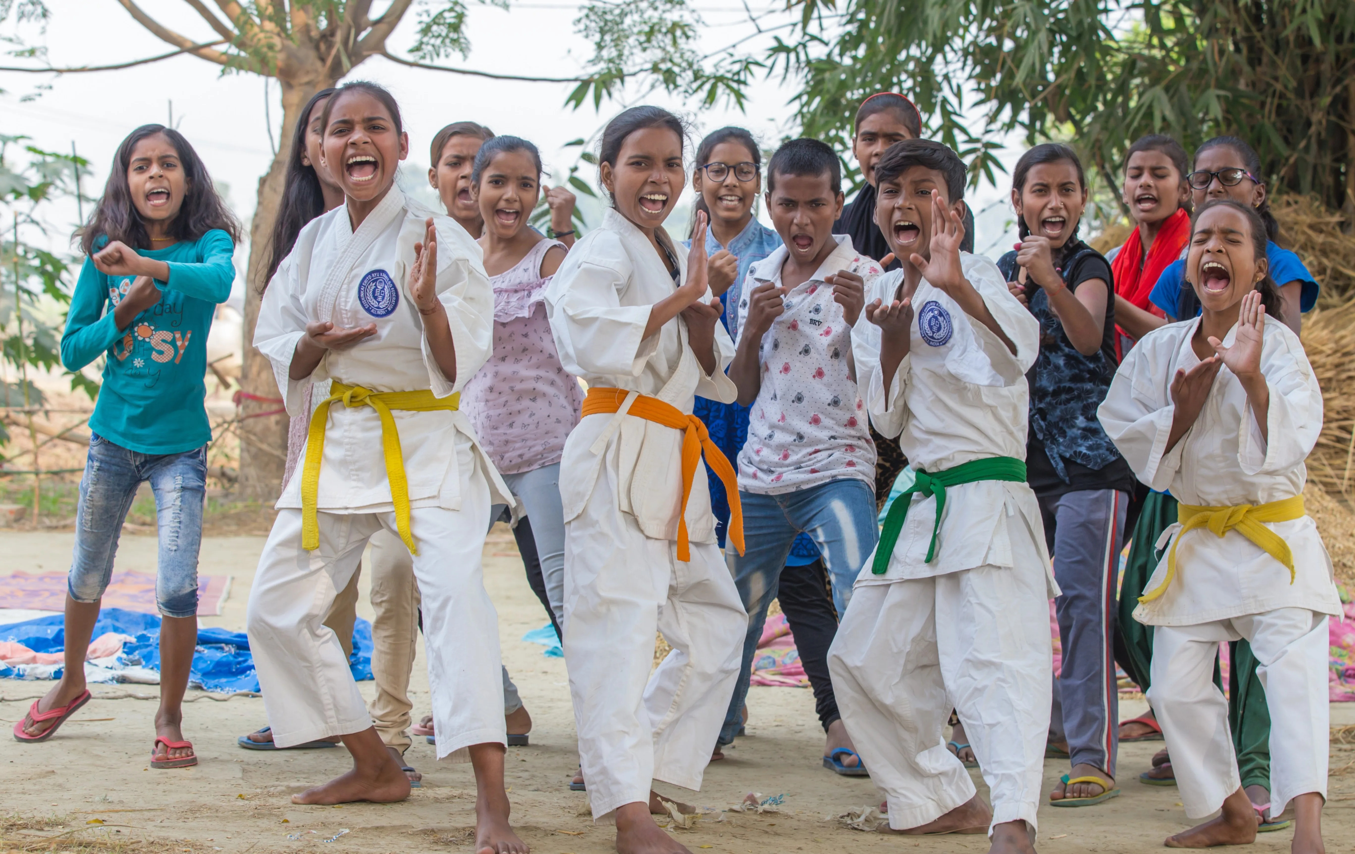 Children learning karate Youth Skills Poverty 2023