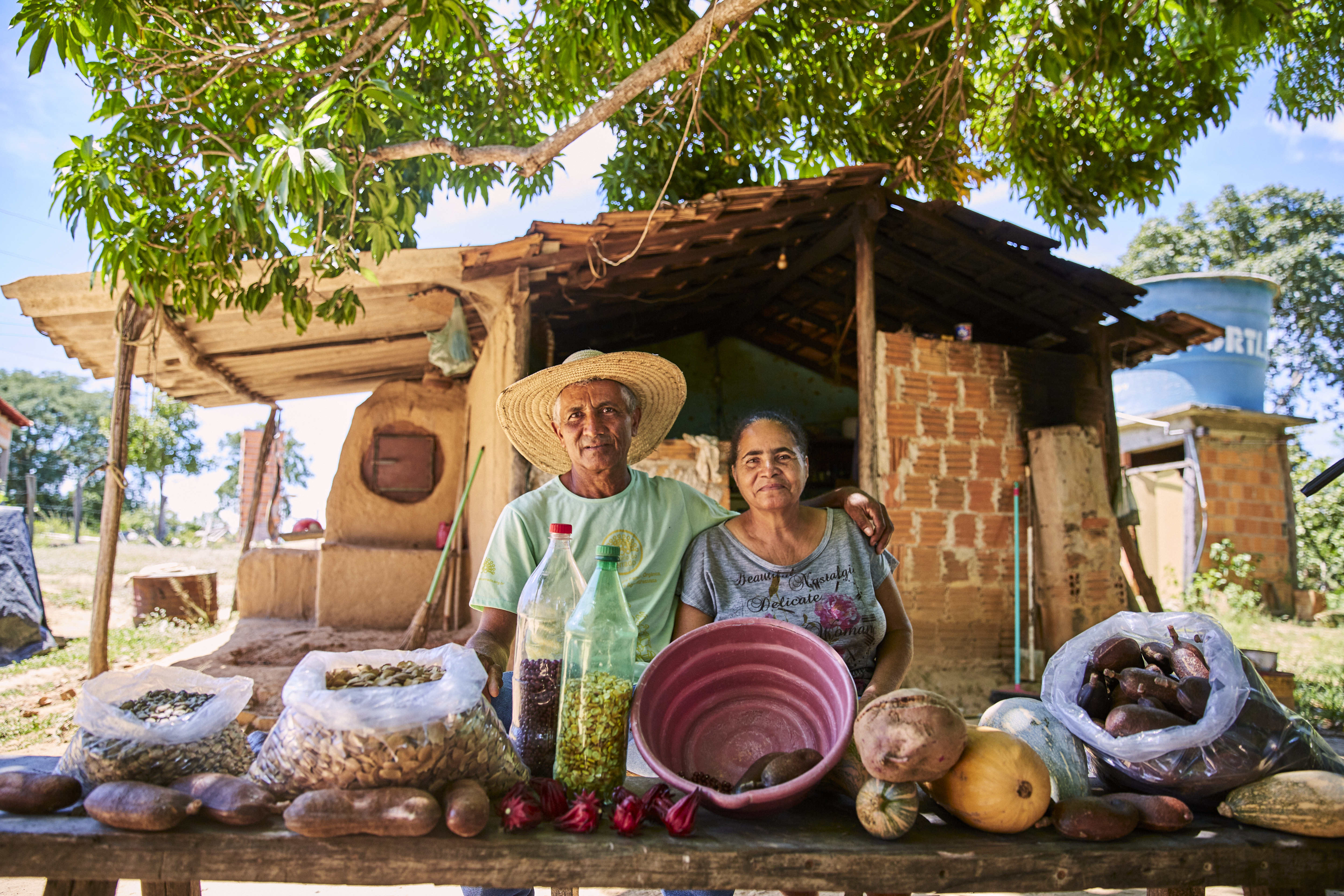 Locals with produce